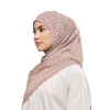 Geometria Sphere Printed Chiffon Scarf in Dawn Mauve